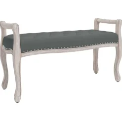 vidaXL Bankje 110x45x60 cm stof donkergrijs
