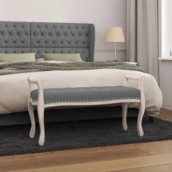 vidaXL Bankje 110x45x60 cm stof donkergrijs