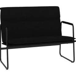 vidaXL Bankje 100x64x80 cm stof zwart