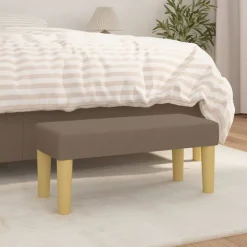 vidaXL Bankje 70x30x30 cm stof taupe