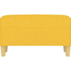 vidaXL Bankje 70x35x41 cm stof lichtgeel