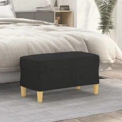 vidaXL Bankje 70x35x41 cm stof zwart