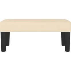 vidaXL Bankje 70x30x30 cm stof crèmekleurig