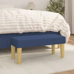 vidaXL Bankje 70x30x30 cm stof blauw