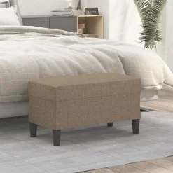 vidaXL Bankje 70x35x41 cm stof taupe