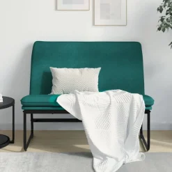 vidaXL Bankje 100x75x76 cm stof donkergroen