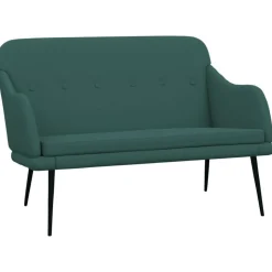 vidaXL Bankje 110x76x80 cm stof donkergroen