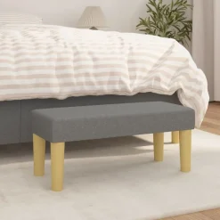 vidaXL Bankje 70x30x30 cm stof donkergrijs