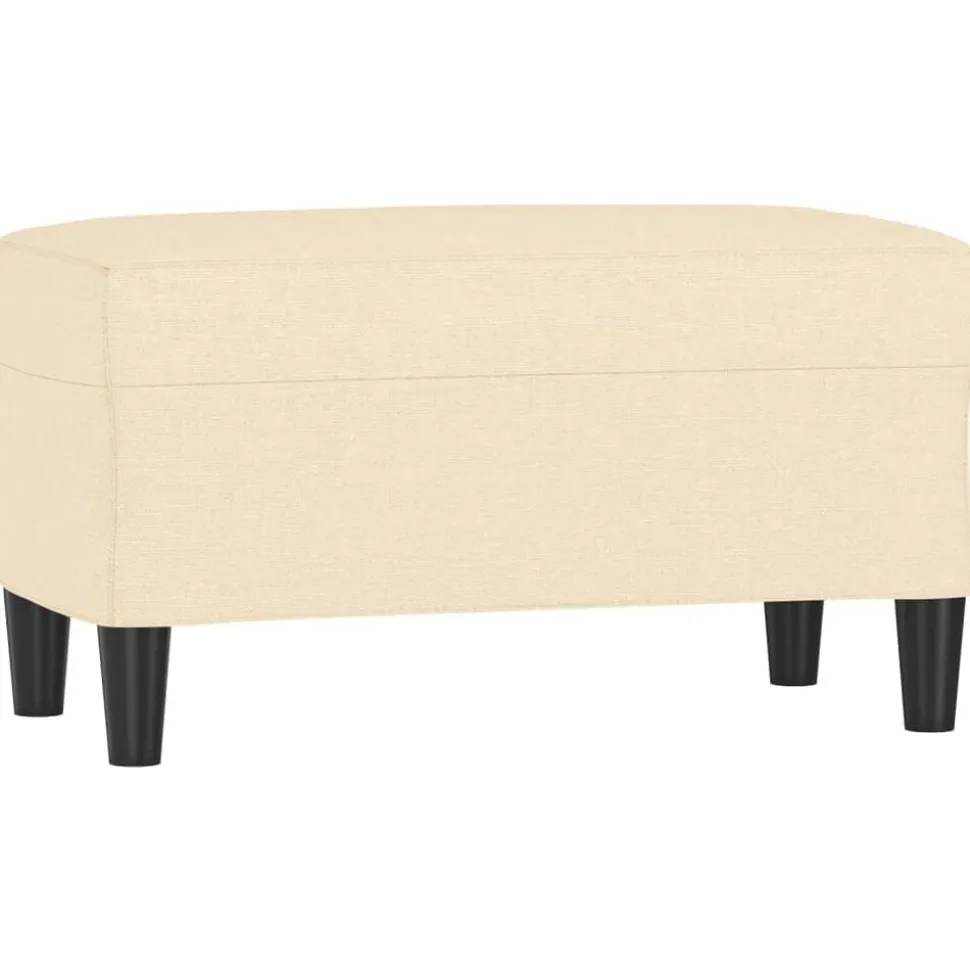 vidaXL Bankje 70x35x41 cm stof crèmekleurig