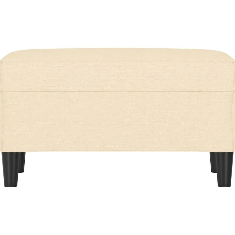 vidaXL Bankje 70x35x41 cm stof crèmekleurig