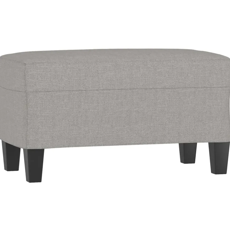 vidaXL Bankje 70x35x41 cm stof lichtgrijs