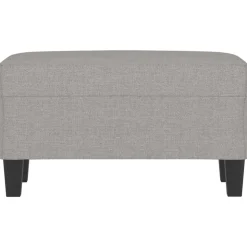 vidaXL Bankje 70x35x41 cm stof lichtgrijs