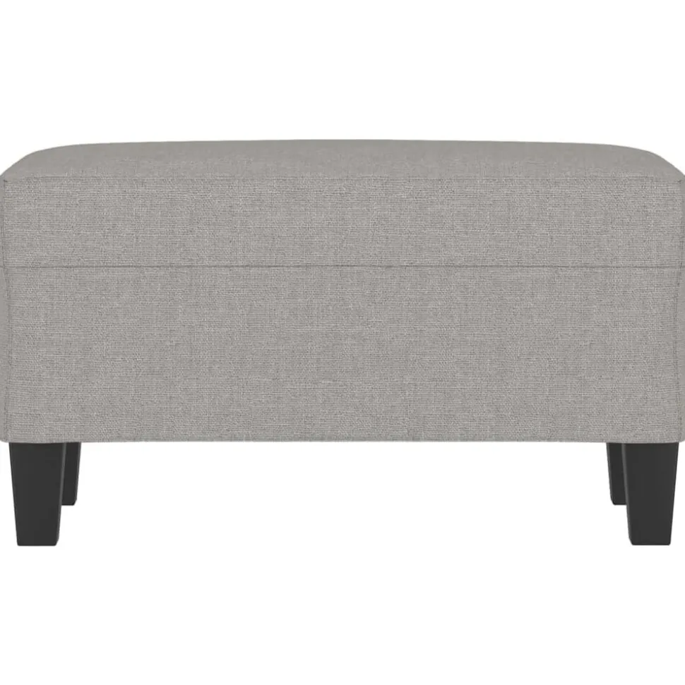 vidaXL Bankje 70x35x41 cm stof lichtgrijs