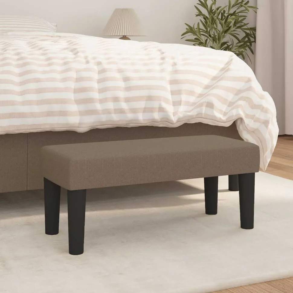 vidaXL Bankje 70x30x30 cm stof taupe