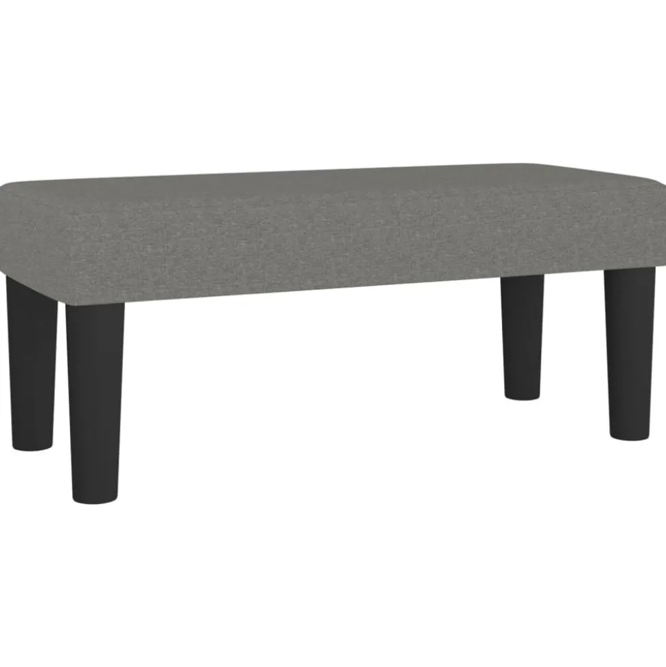 vidaXL Bankje 70x30x30 cm stof donkergrijs