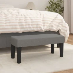 vidaXL Bankje 70x30x30 cm stof donkergrijs