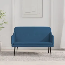 vidaXL Bankje 110x76x80 cm stof blauw
