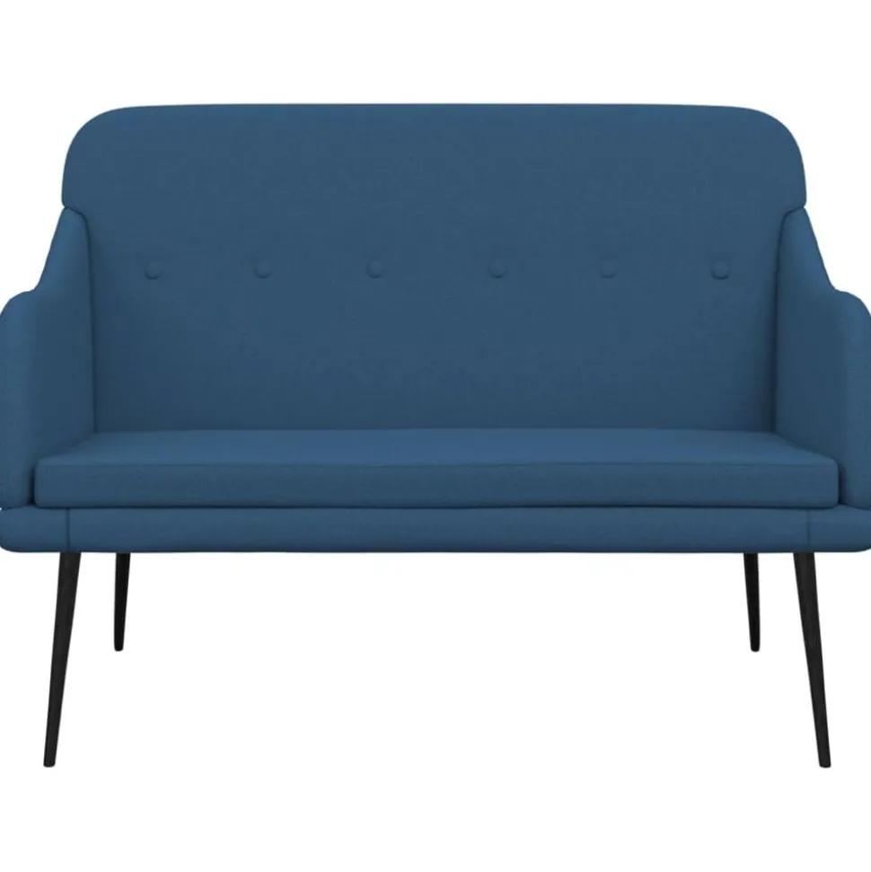 vidaXL Bankje 110x76x80 cm stof blauw