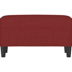 vidaXL Bankje 70x35x41 cm stof wijnrood