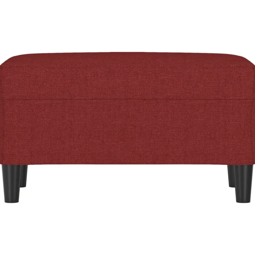 vidaXL Bankje 70x35x41 cm stof wijnrood