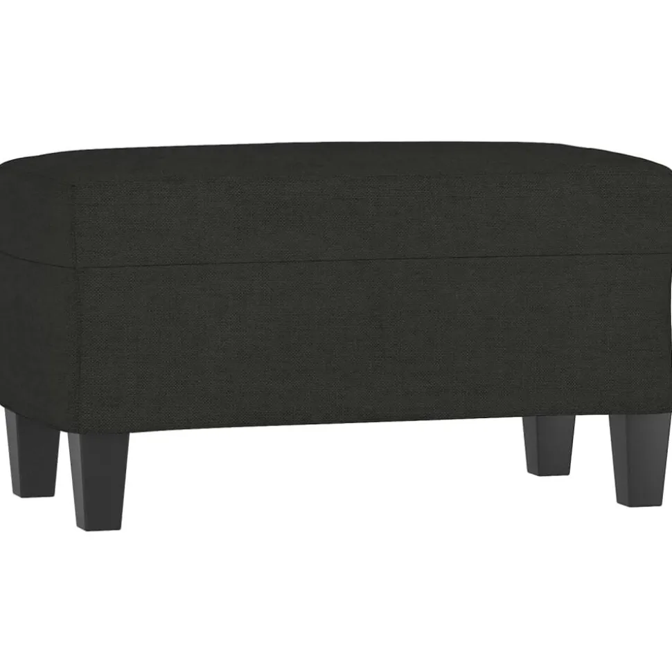 vidaXL Bankje 70x35x41 cm stof zwart