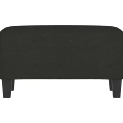 vidaXL Bankje 70x35x41 cm stof zwart