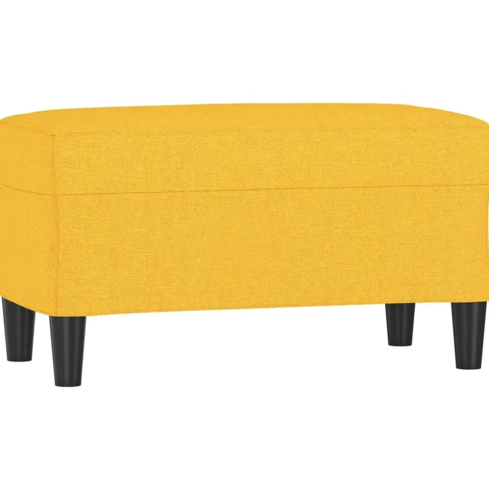 vidaXL Bankje 70x35x41 cm stof lichtgeel