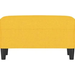 vidaXL Bankje 70x35x41 cm stof lichtgeel