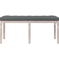 vidaXL Bankje 110x40x49 cm stof donkergrijs