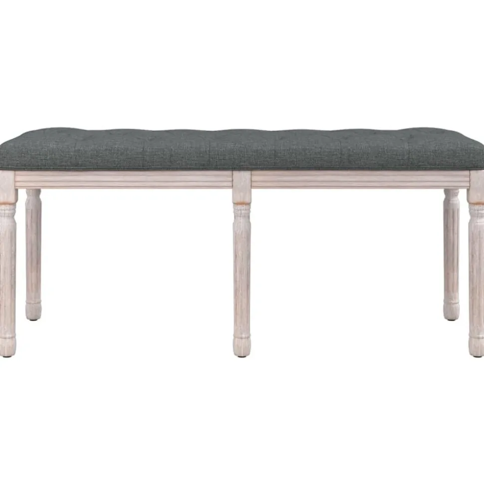 vidaXL Bankje 110x40x49 cm stof donkergrijs
