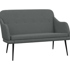 vidaXL Bankje 110x76x80 cm stof donkergrijs