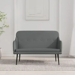 vidaXL Bankje 110x76x80 cm stof donkergrijs