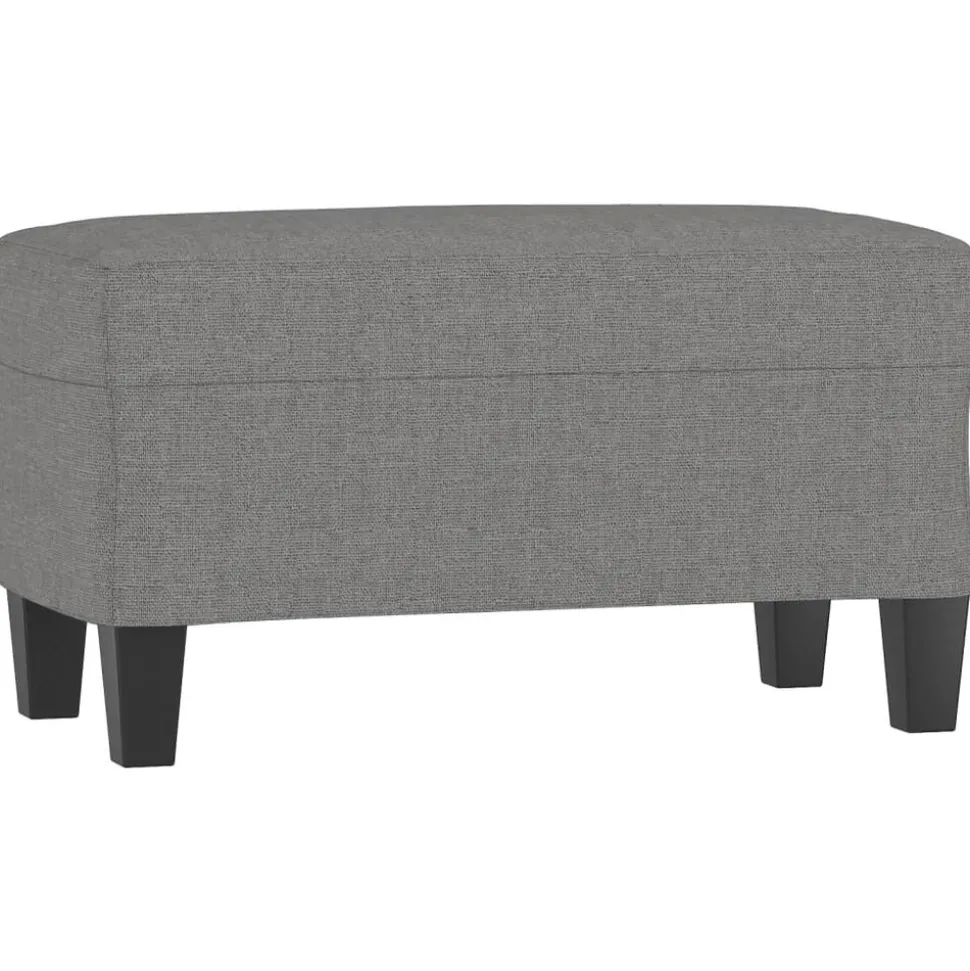 vidaXL Bankje 70x35x41 cm stof donkergrijs