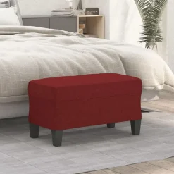 vidaXL Bankje 70x35x41 cm stof wijnrood