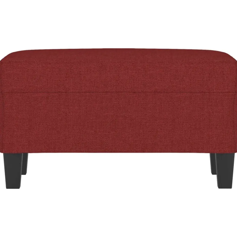 vidaXL Bankje 70x35x41 cm stof wijnrood
