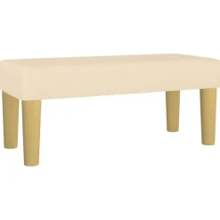 vidaXL Bankje 70x30x30 cm stof crèmekleurig