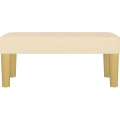 vidaXL Bankje 70x30x30 cm stof crèmekleurig