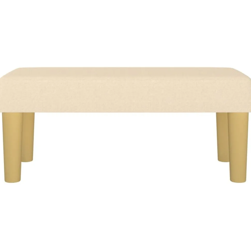 vidaXL Bankje 70x30x30 cm stof crèmekleurig