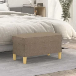 vidaXL Bankje 70x35x41 cm stof taupe