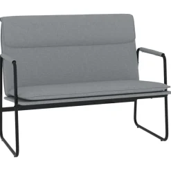 vidaXL Bankje 100x64x80 cm stof lichtgrijs