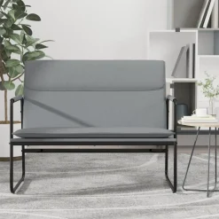 vidaXL Bankje 100x64x80 cm stof lichtgrijs