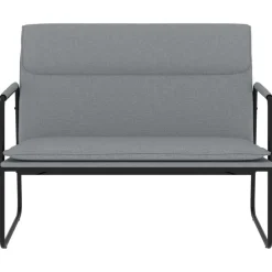 vidaXL Bankje 100x64x80 cm stof lichtgrijs