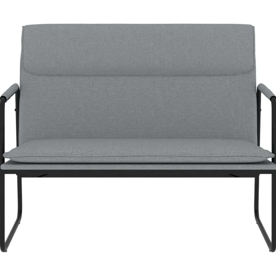 vidaXL Bankje 100x64x80 cm stof lichtgrijs