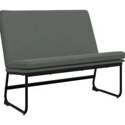 vidaXL Bankje 100x75x76 cm stof donkergrijs