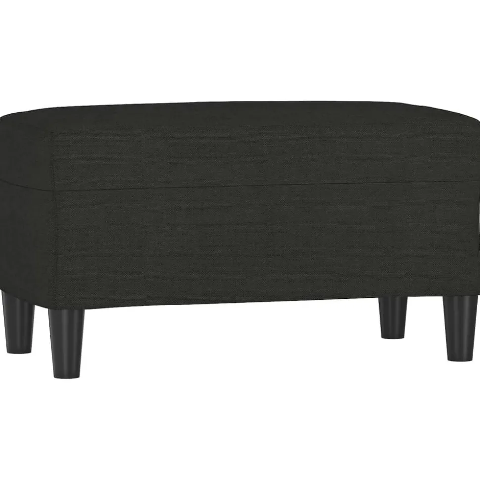 vidaXL Bankje 70x35x41 cm stof zwart