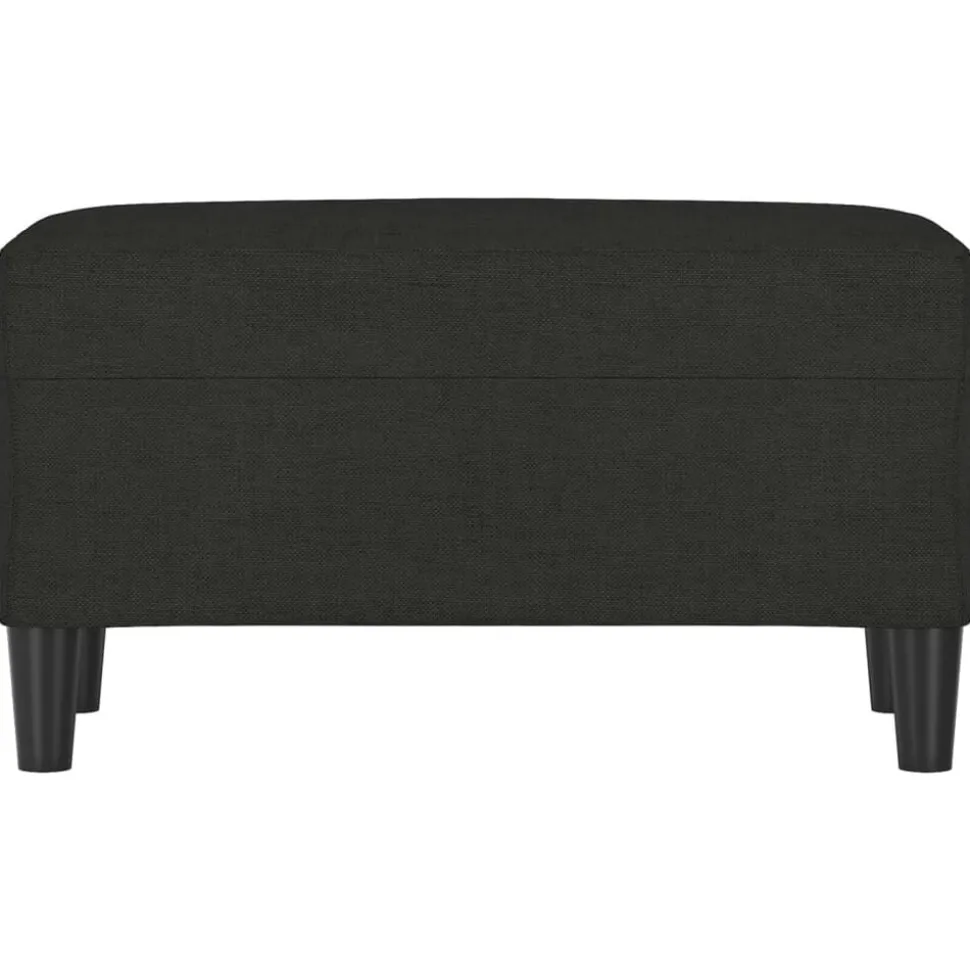 vidaXL Bankje 70x35x41 cm stof zwart