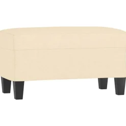 vidaXL Bankje 70x35x41 cm stof crèmekleurig
