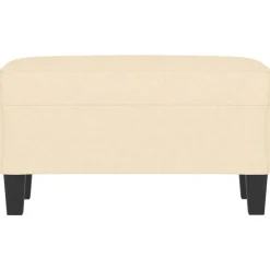 vidaXL Bankje 70x35x41 cm stof crèmekleurig