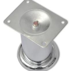 vidaXL Bankpoten rond 8 st 60 mm chroomkleurig