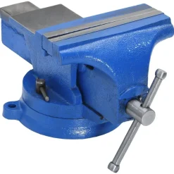vidaXL Bankschroef 150 mm gietijzer blauw